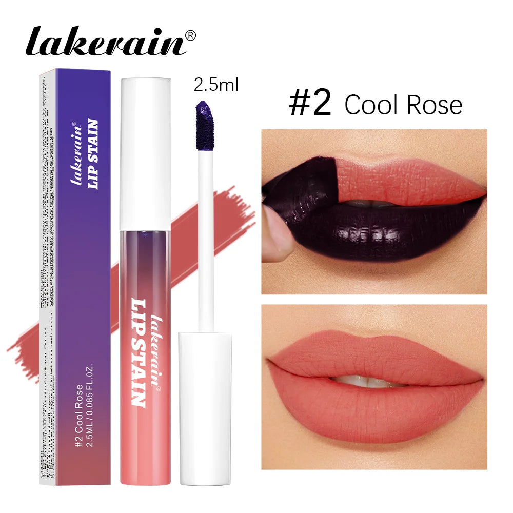 Peel Off Rose Pink Lip Gloss Matte Outline Contour Tattoo Lip Stain Waterproof Transfer Resistant Tear Off Natural Lip Tint