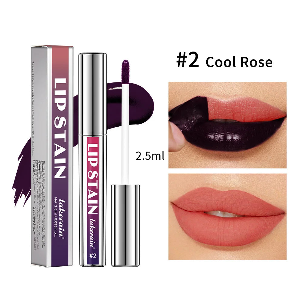 Peel Off Rose Pink Lip Gloss Matte Outline Contour Tattoo Lip Stain Waterproof Transfer Resistant Tear Off Natural Lip Tint