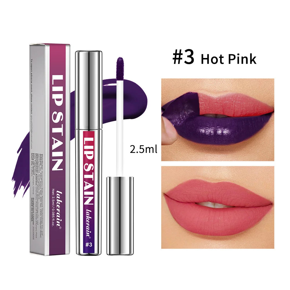 Peel Off Rose Pink Lip Gloss Matte Outline Contour Tattoo Lip Stain Waterproof Transfer Resistant Tear Off Natural Lip Tint